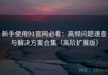新手使用91官网必看：高频问题速查与解决方案合集（高阶扩展版）