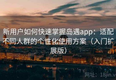 新用户如何快速掌握岛遇app：适配不同人群的个性化使用方案（入门扩展版）