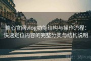 糖心官网vlog功能结构与操作流程：快速定位内容的完整分类与结构说明