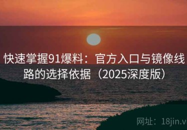 快速掌握91爆料：官方入口与镜像线路的选择依据（2025深度版）