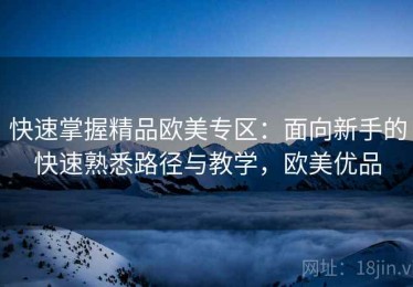 快速掌握精品欧美专区：面向新手的快速熟悉路径与教学，欧美优品