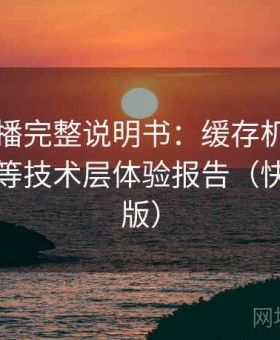 半糖直播完整说明书：缓存机制、加载速度等技术层体验报告（快速上手版）