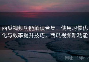 西瓜视频功能解读合集：使用习惯优化与效率提升技巧，西瓜视频新功能