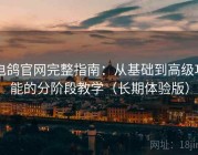 电鸽官网完整指南：从基础到高级功能的分阶段教学（长期体验版）