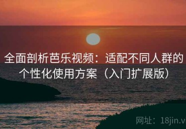 全面剖析芭乐视频：适配不同人群的个性化使用方案（入门扩展版）