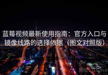 蓝莓视频最新使用指南：官方入口与镜像线路的选择依据（图文对照版）