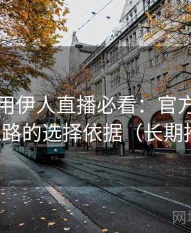 新手使用伊人直播必看：官方入口与镜像线路的选择依据（长期推荐版）