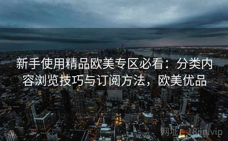新手使用精品欧美专区必看：分类内容浏览技巧与订阅方法，欧美优品