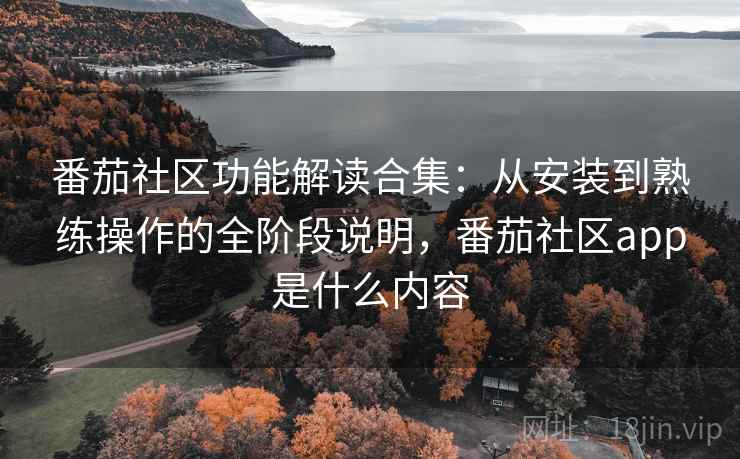 番茄社区功能解读合集:从安装到熟练操作的全阶段说明,番茄社区app是什么内容 番茄社区功能解读合集:从安装到熟练操作的全阶段说明,番茄社区app是什么内容