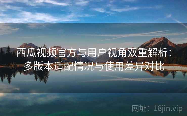 西瓜视频官方与用户视角双重解析：多版本适配情况与使用差异对比